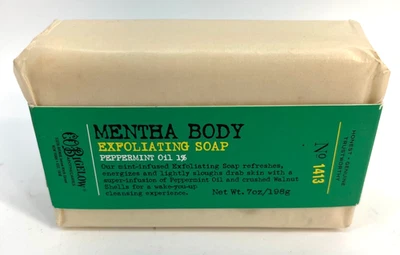 Bath Body Works Mentha Body EXFOLIATING BAR SOAP Refreshing Peppermint Bigelow - Image 1 of 3