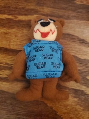 Vintage Sugar Bear 4.5'' Mini Plush Figurine  Golden Crisp Cereal 80's A85