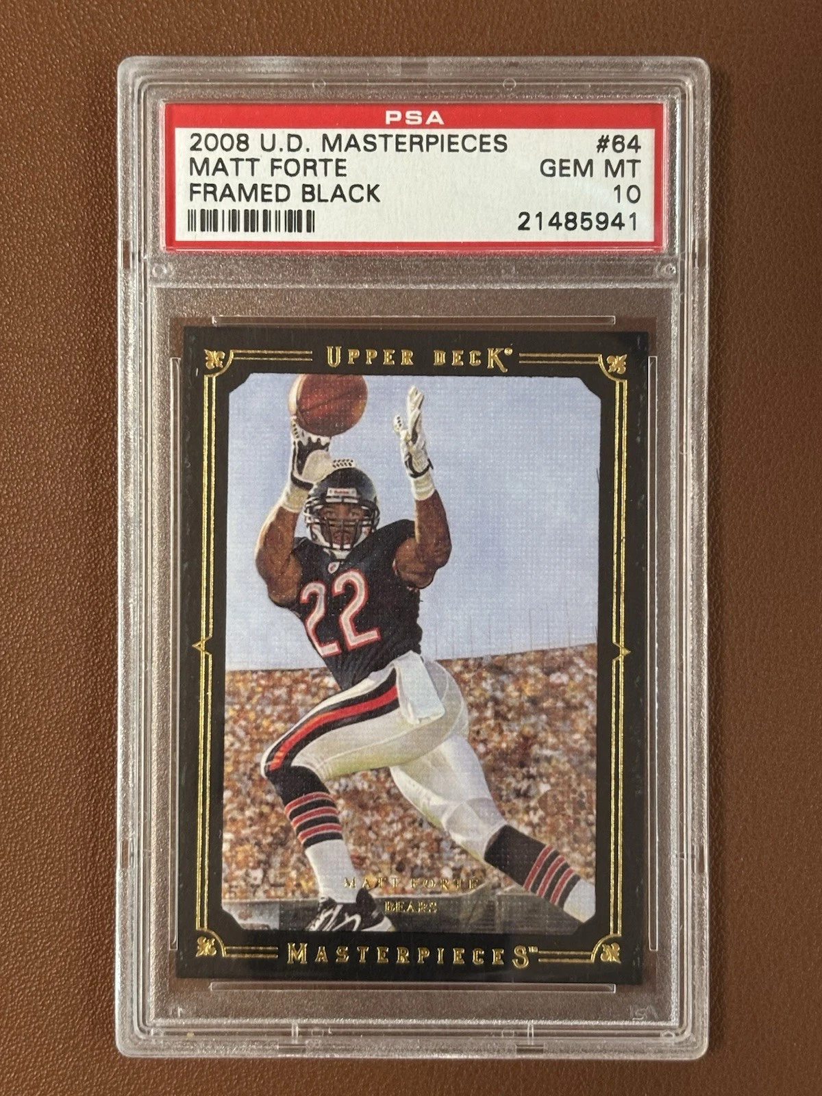 Matt Forte Upper Deck Masterpieces #64 Framed Black