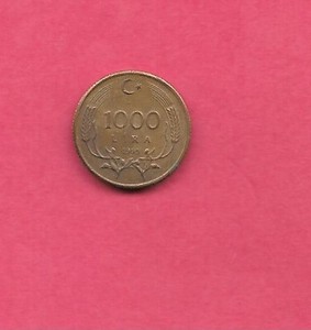 TURKEY TURKISH KM1028 1995 VF-VERY FINE CIRCULATED000 LIRA OLD VINTAGE COIN