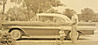 1957 PONTIAC STAR CHIEF 2-door.  10" x 8" b&w photo. O E, Johnson, Holdrege, NE — photo 2
