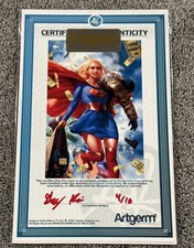 RARE Supergirl #38 Derrick Chew FULL Sized Metal COA SEALED Signed 4/10