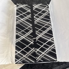 Vivaia Black White Lined Plaid Water Repellent Boot Cover Leg Warmer
