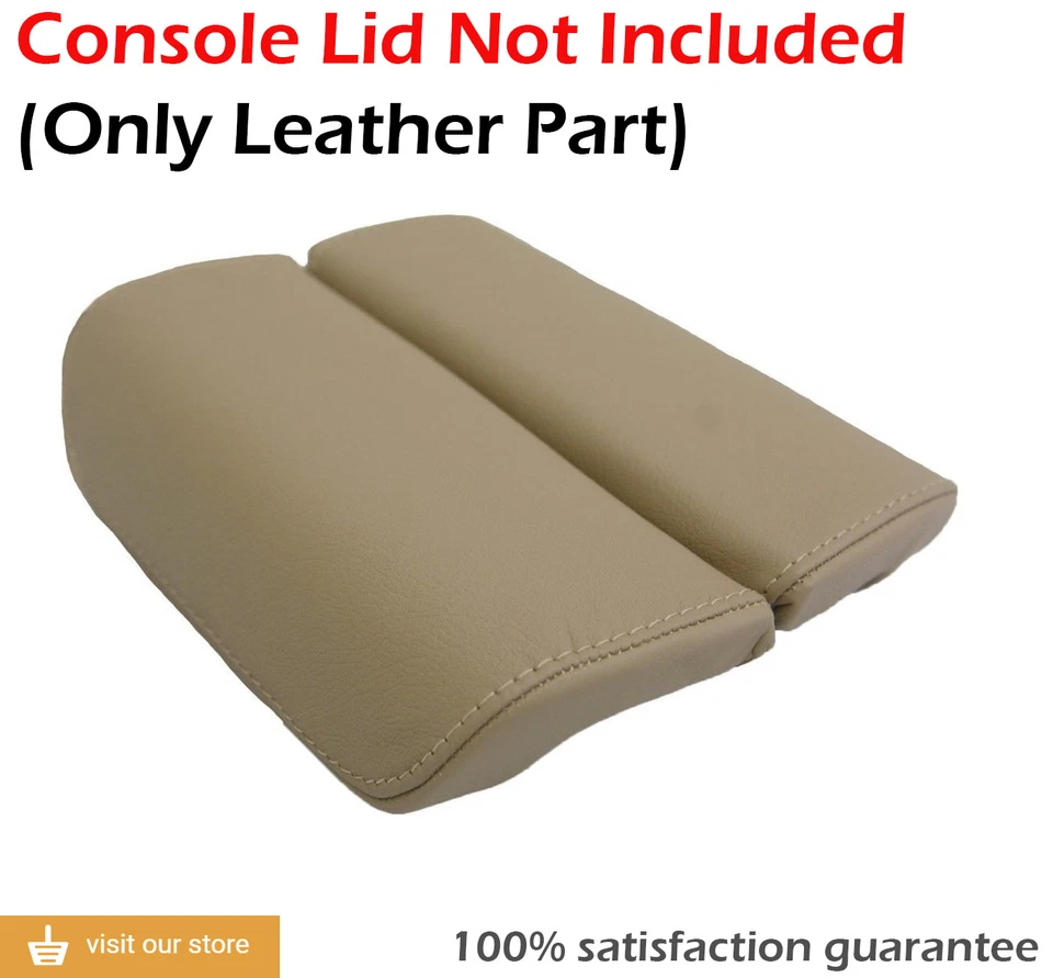 Center Console Armrest Leather Synthetic Cover for Cover Lincoln MKS 09-16 Beige - Image 2 of 4
