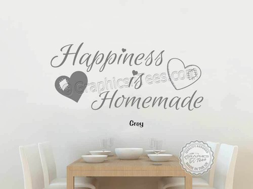 Kitchen Wall Sticker, Happiness is Homemade, Family Wall Sticker Quote Decals - Picture 5 of 9