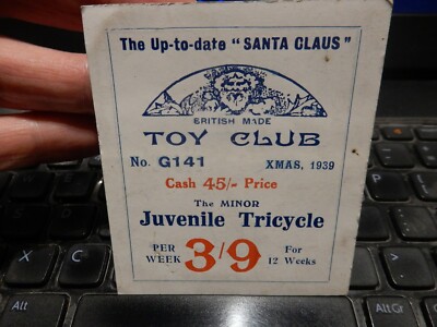 JUGENDDREIRAD - 1939 ERA TOY SHOP DOCKET - PREISSCHILD 