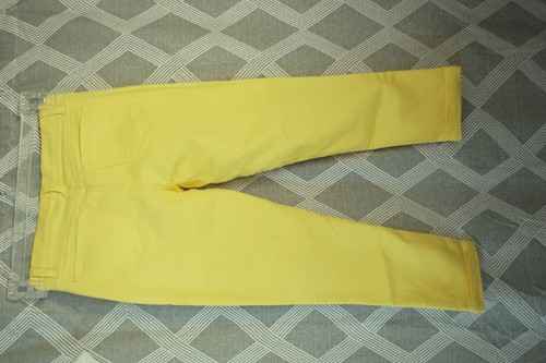 Girls Outfit WHITE S/S T-SHIRT Yellow Jeggings Pants, Emb Daisy Flowers XS 4-5 - Picture 3 of 5