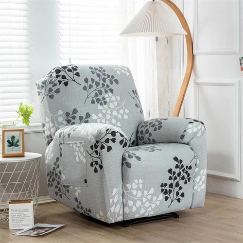 Copripoltrona reclinabile elastica stampata floreale copertura geometria nordica 4 pz/set - Foto 11 di 37
