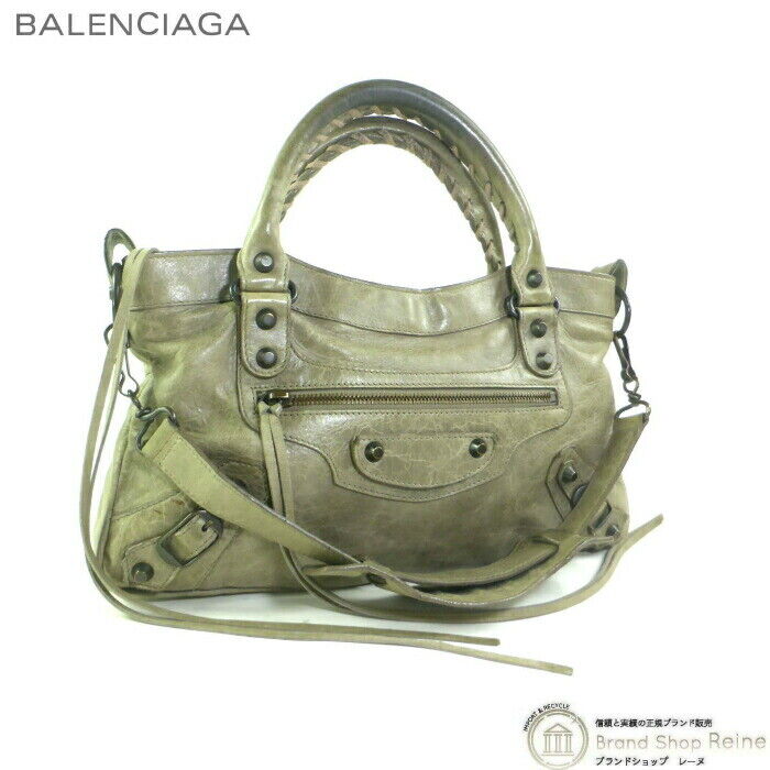 Balenciaga The First 2Way Hand Shoulder Bag 103208 Khaki Balenciaga The First 2Way Hand Shoulder Bag 103208 Khaki