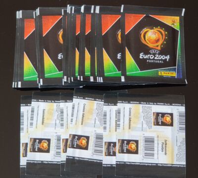 Panini European Championship Portugal 04 Euro 2004, 25 sticker packs/bustine/bags, rookie Ronaldo?