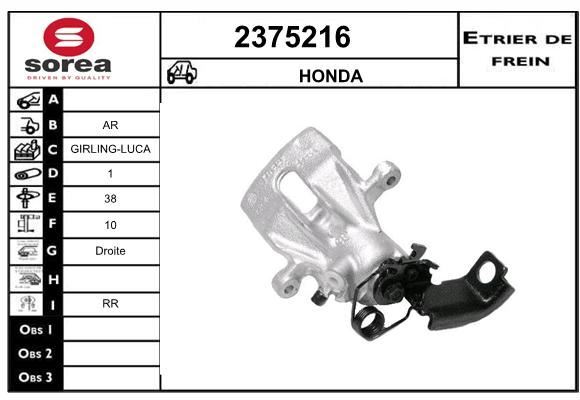 Étrier de frein Honda Accord 2.2 i-CTDI pour rénovation mécanique et contrôle technique