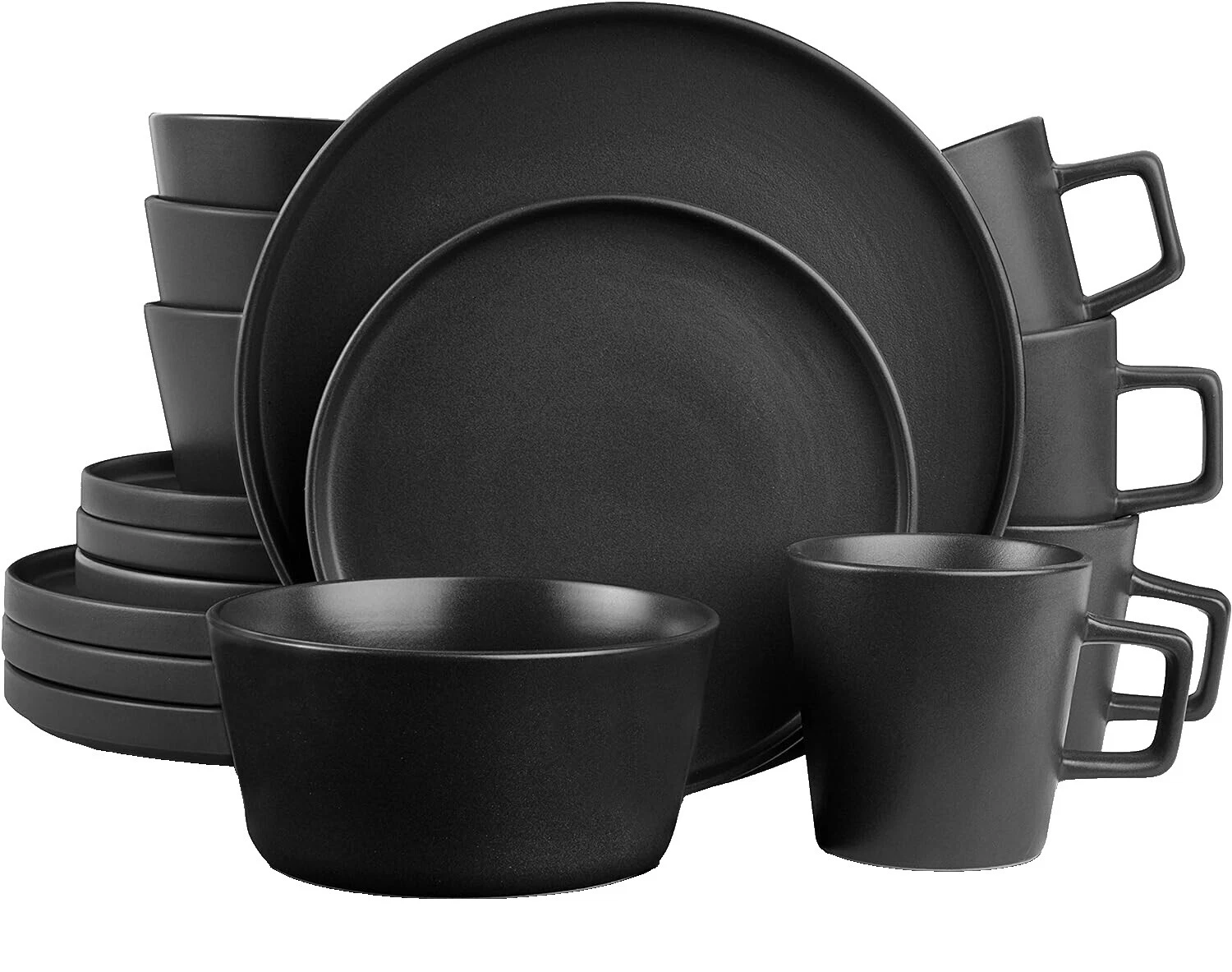 Black Solid Pattern Dinnerware & Serveware