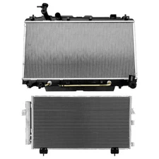 Assembly Aluminum Radiator AC Condenser For 04 05 Toyota RAV4 2.4L l4