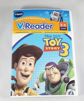 VTECH DISNEY PIXAR TOY STORY 3 V.READER LEARNING CARTRIDGE WORKS GREAT!