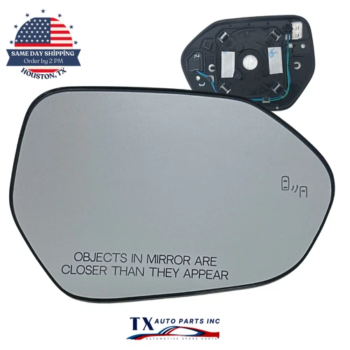 Passenger Side Mirror Glass For 2019-2024 Toyota CAMRY COROLLA with BSM Heated