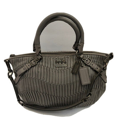 Coach handbag Madison Sophia gray Gathered Leather Shoulder Bag