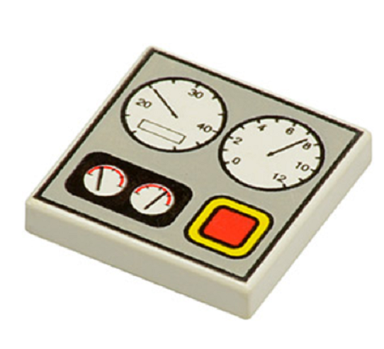 LEGO DIALS CONTROL PANEL RADAR SCREEN KEYPAD MONITOR GAUGE PRINTED ...