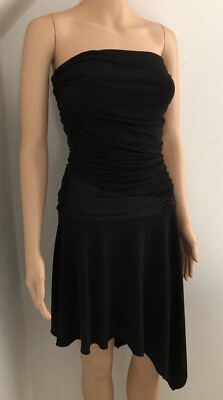 vintage y2k bodycon strapless grunge Emo goth fairy ruche Asymmetrical Dress