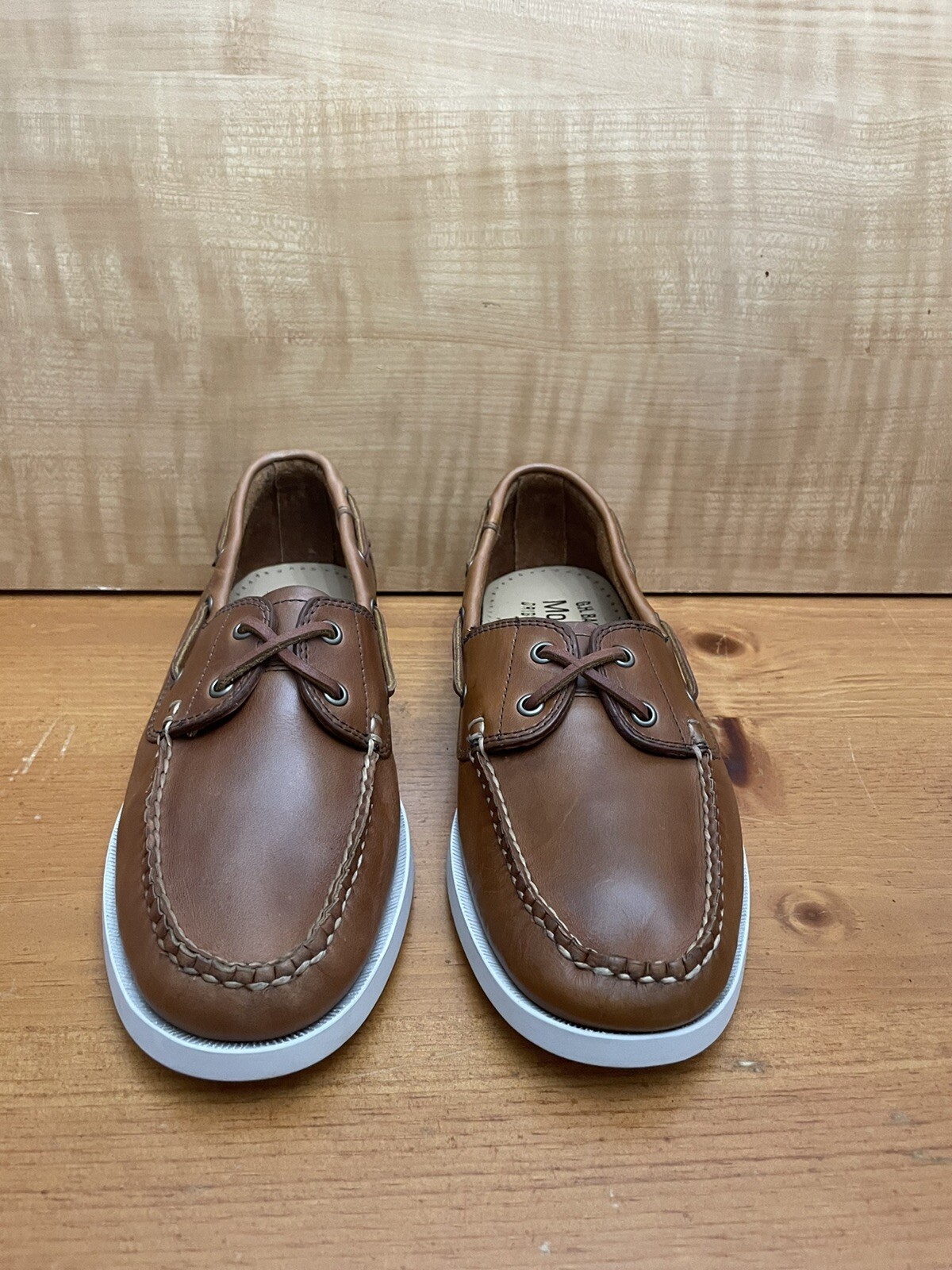 SAOLA GH BASS 9 scarpe da barca Hampton da uomo in pelle marrone chiaro