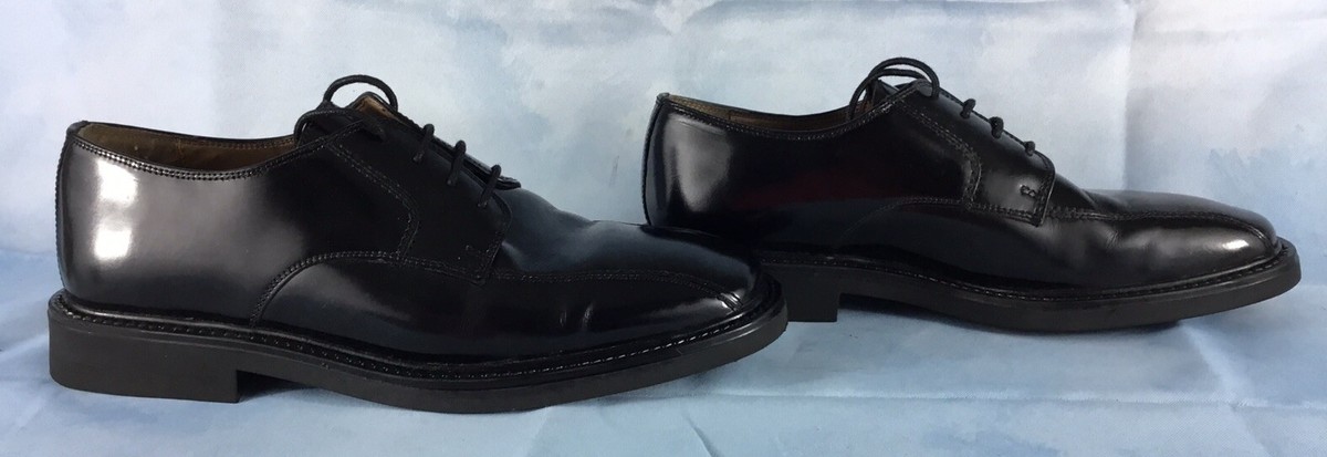 Chaussures De Costume Stacy Adams Black Leather - Taille 11 M, Occasion Comme Neuves