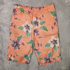OP Ocean Pacific Swim Trunks Mens Medium Coral Floral Hawaiian Board Shorts
