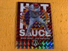 E9-34 BASEBALL CARD - MIKE TROUT - HOT SAUCE - 2021 PANINI - CARD #HS1