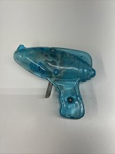 VTG Plastic Friction Toy Gun Blue Clear Japan