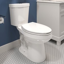 2-Piece Elongated Toilet WIth ADA 17.5'' height seat Single/Duel Flush 1.28 GPF