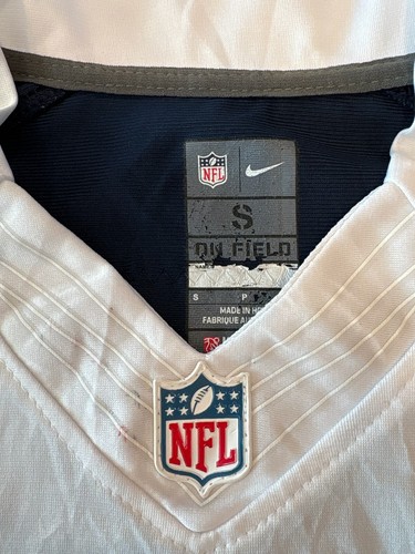 Camiseta de fútbol americano usada NFL Dallas Cowboys Dez Bryant Nike blanca talla pequeña - Imagen 2 de 5