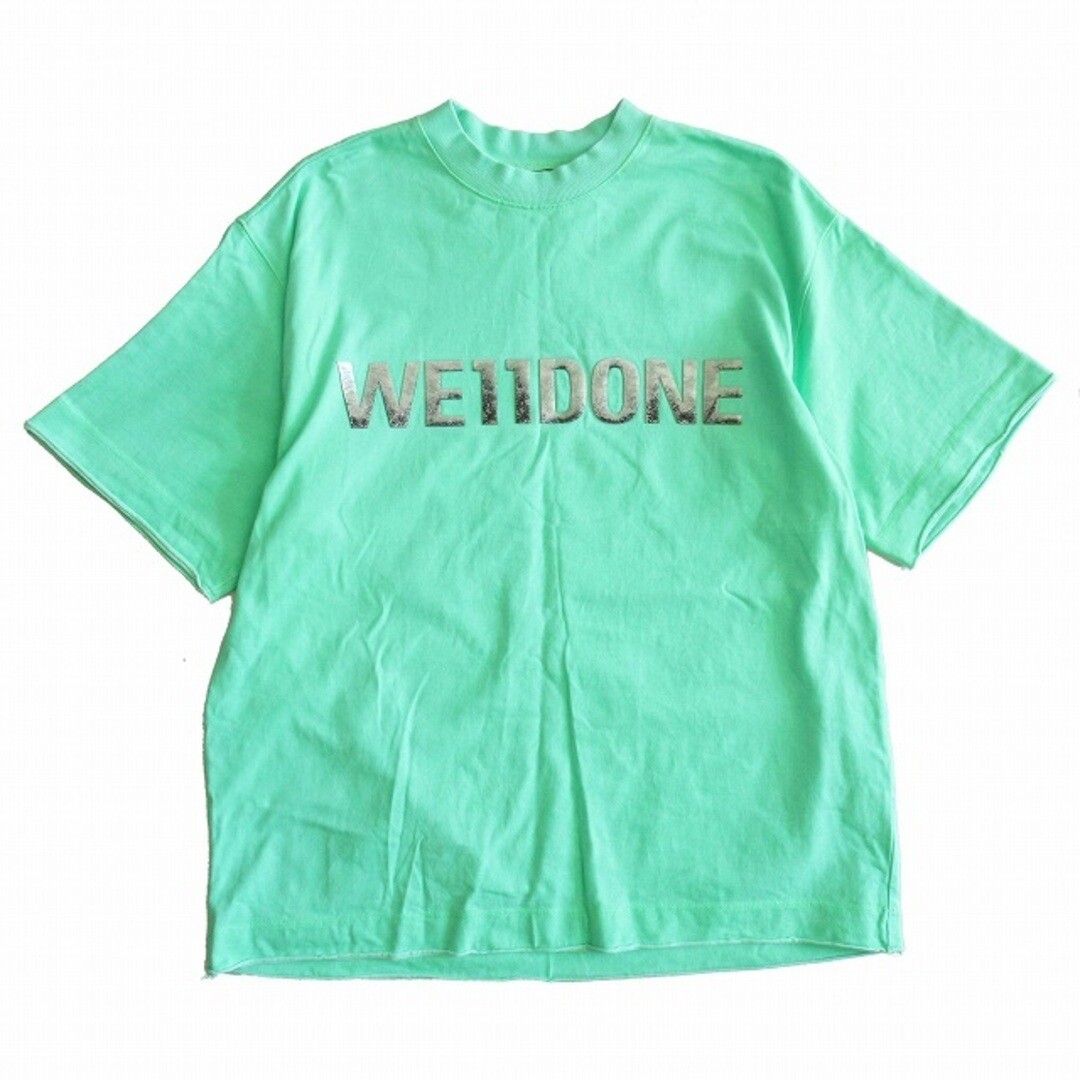 20ss Weldon WE11DONE Metallic Logo Print T Shirt Oversized 20ss Weldon WE11DONE Metallic Logo Print T Shirt Oversized