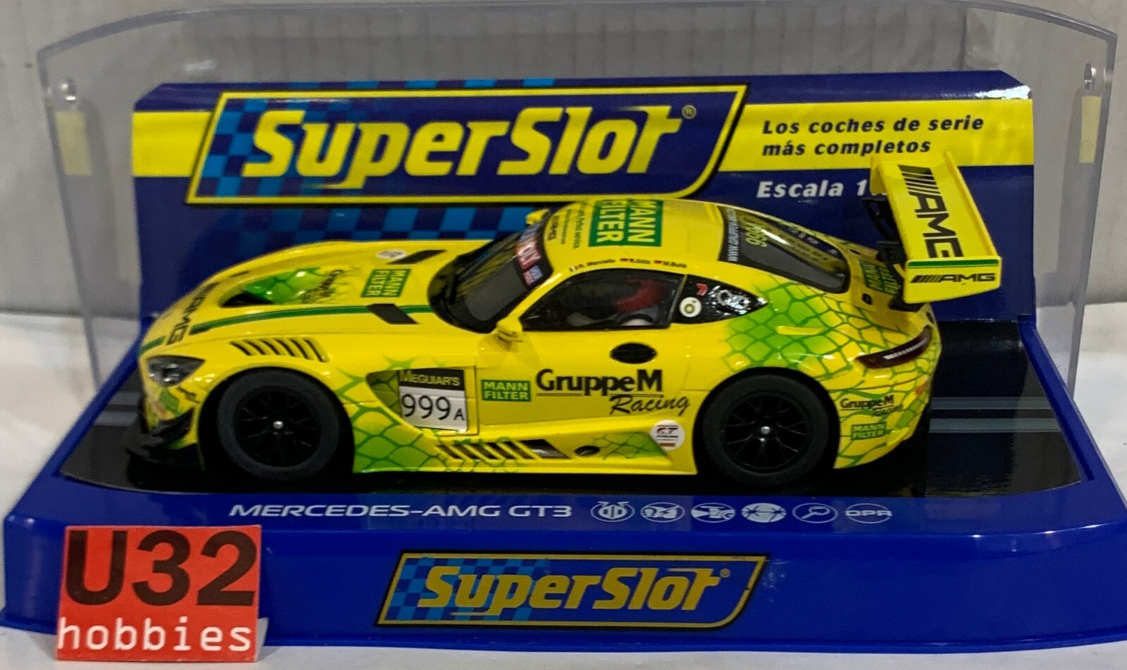 SLOT CAR SCX SUPERSLOT H4075 MERCEDES AMG GT3 #999 12H BATHURST SCALEXTRIC UK