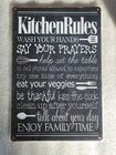 kitchen Rules Metal Signs Wall Poster Tin Sign Vintage Home Kitchen.