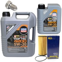 MotoröL Set 5W-30 6 Liter + ÖLfilter SH 4079 P + Schraube FüR VW Golf VII 2.0GTI