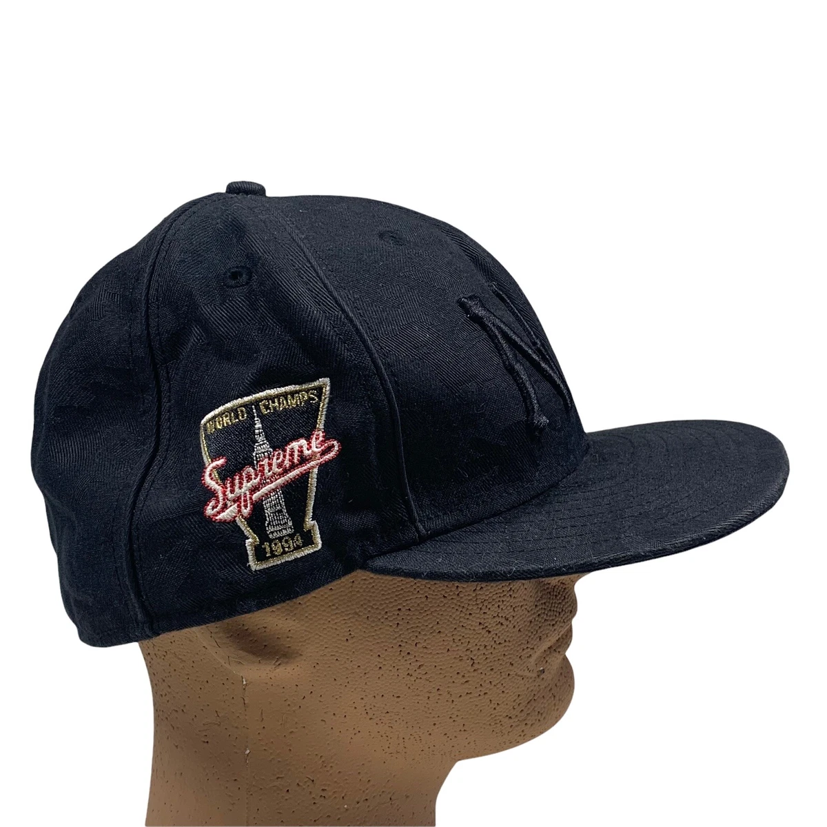 RARE 2005 Supreme x New Era 7 5/8 Fitted Hat Cap NY World Champs