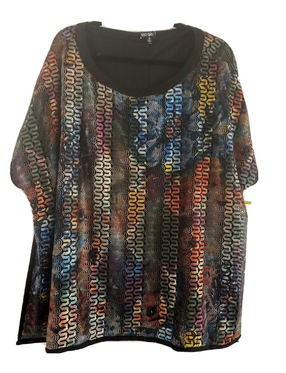 トップス shu New Shu Shu lined missioni knit tunic top red black blue Womens