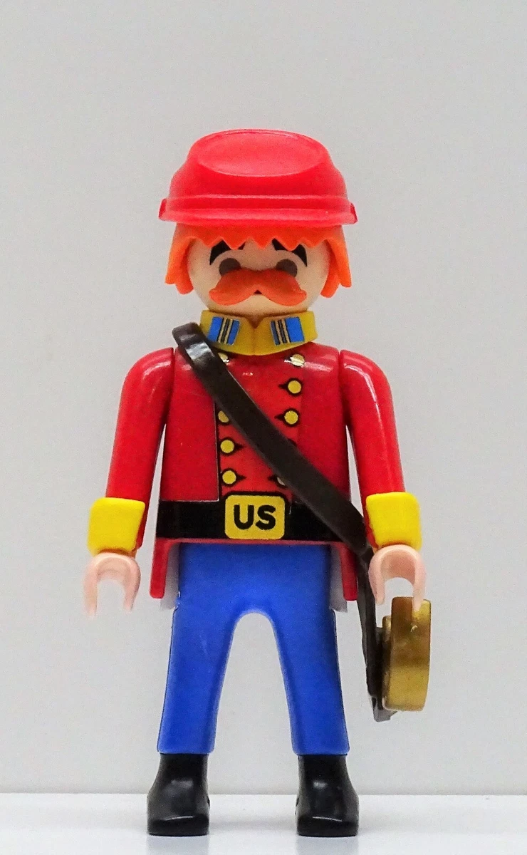 Lot De 5 Figurines Playmobil Guerre De Sécession – 4 Zouaves + Officier – Nordistes