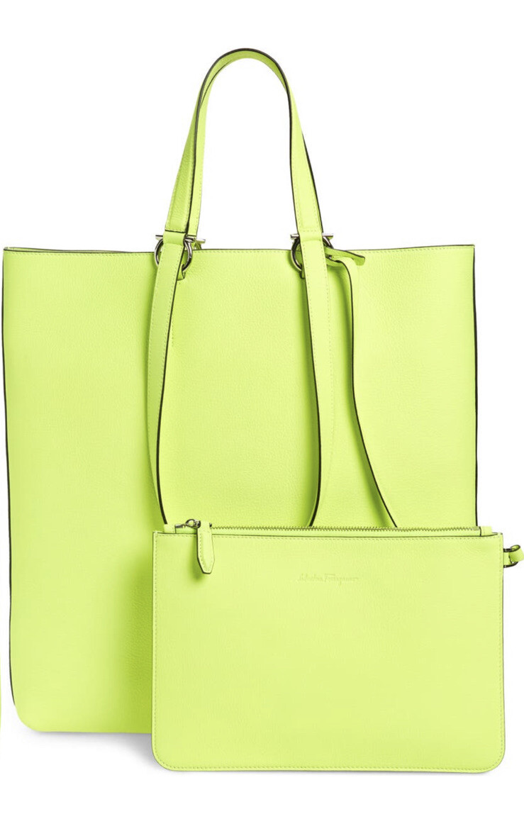 New Authentic Salvatore Ferragamo Soft Leather Logo Women