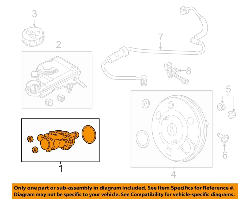 Used Brake Master Cylinder fits: 2017 Ford Focus  Grade A - Image 3 of 4