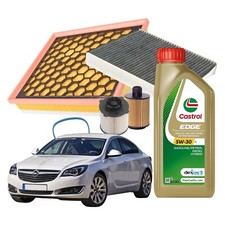 Kit Tagliando Opel Insignia 2.0 Cdti 5l 5 Litri Castrol 5w30 C3 + 4 Filtri