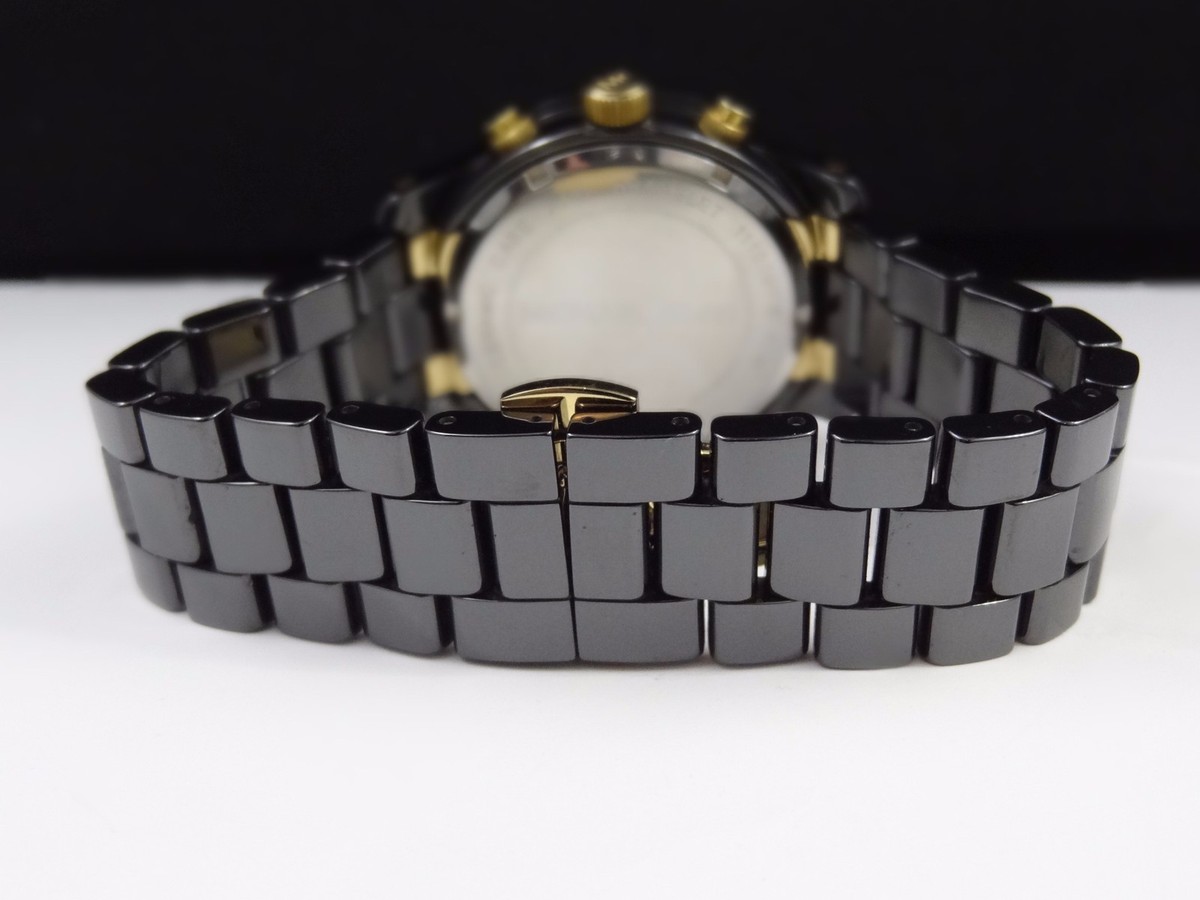 Michael Kors 5270 Black Dial Watch with Gold Crystal Bezel Michael Kors MK6057 - Runway Black and Gold Dial Black Ion  main image 4