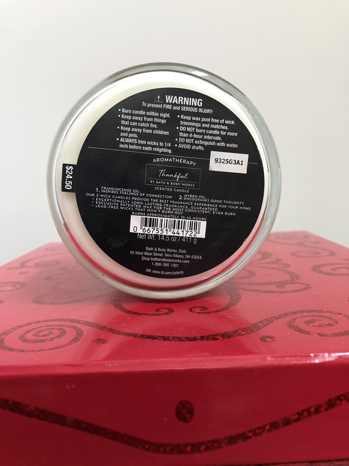 Bath & Body Works Aromatherapy Thankful Frankincense Myrrh Large Candle