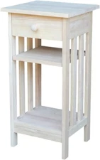 NEW Small Thin End Table Chairside Shelf Storage Sofa Side Accent Furniture Wood