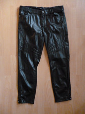 Hose Lederhose MARC CAIN SPORTS Gr.N5 42 schwarz Fake Leder Bikerstyle