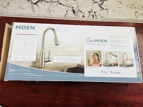 Moen 87272EVSRS Zyla SMART TOUCHLESS Temp Voice Kitchen Faucet - OPEN BOX.