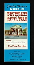 1950s Weaver's Civil War Showcase Gettysburg Tour Center PA VTG Travel Brochure