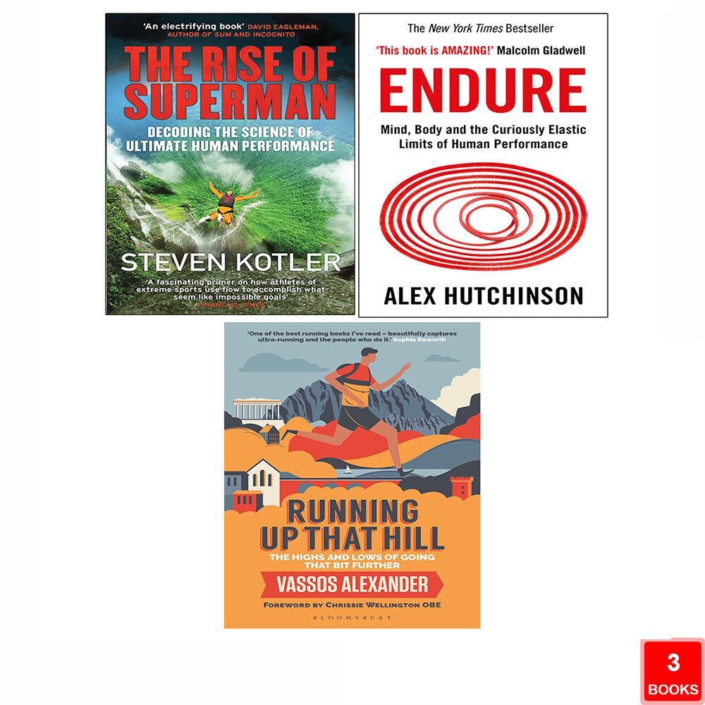 Rise of Superman Steven Kotler, Endure, Running Up That Hill 3 Books Set Paperba