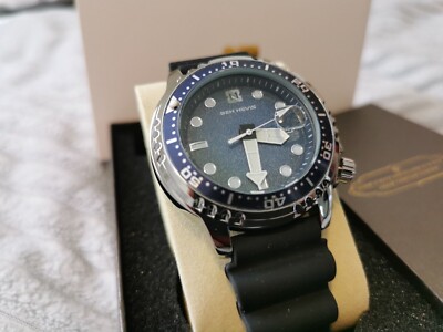 Taucher Sport Armbanduhr BEN Nevis Diver Ocean Blue Silikon