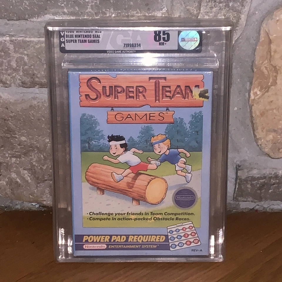 New NES Super Team Games 1998 Sealed H-Seam VGA 85 NM+ Graded Game for Power Pad - Image 3 of 4