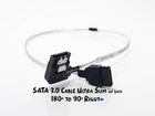 Ultra Slim SATA 3.0 Cable with Lock 180° to 90° Right 35 cm