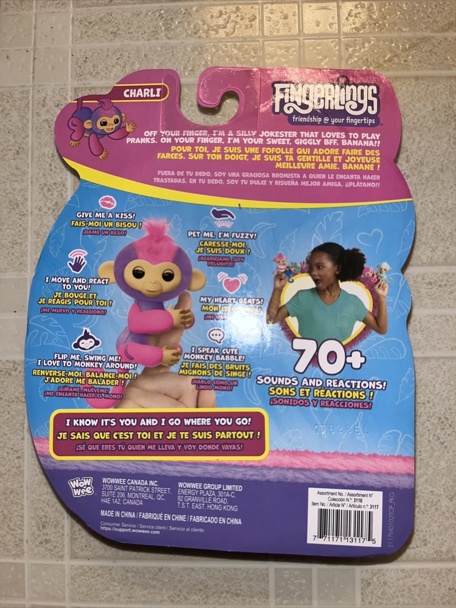 Fingerlings Interactive Baby Monkey Charli, 70+ Sounds & Reactions